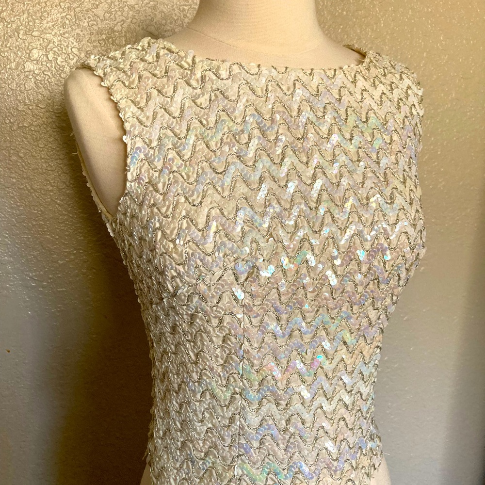 1950s 1960s Vintage Sequin Tank